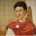 Mexican Talavera Mural Frida